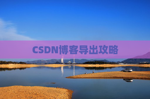 CSDN博客导出攻略